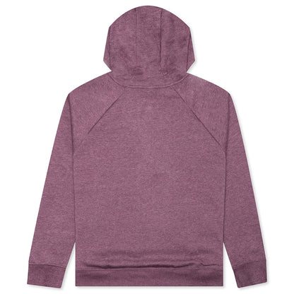 Sportswear Women's Club Essential 1/4 Zip Fleece Hoodie - Dark Wine/Heather