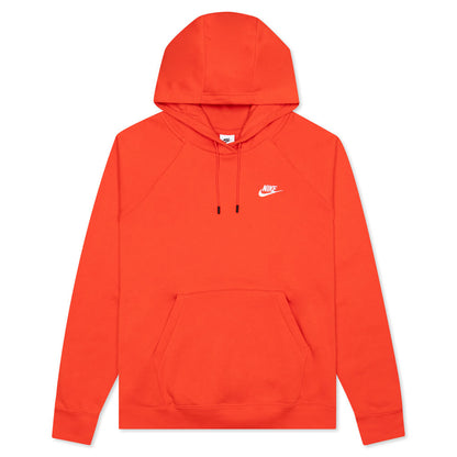 Sportswear Women’s Essential Fleece Pullover Hoodie - Chile Red/White