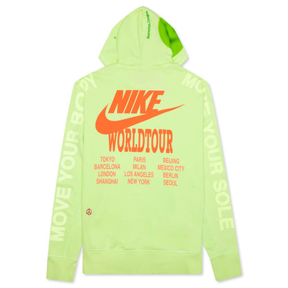 Sportswear World Tour Pullover French Terry Hoodie - Light Liquid Lime