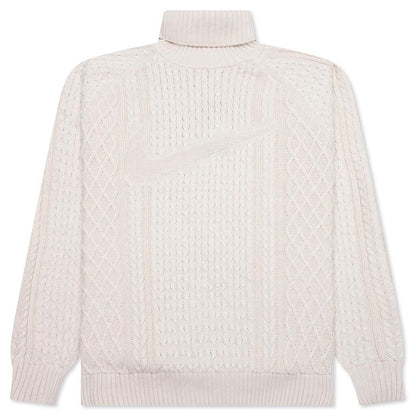 Nike Life Cable Knit Turtleneck Sweater - Light Bone