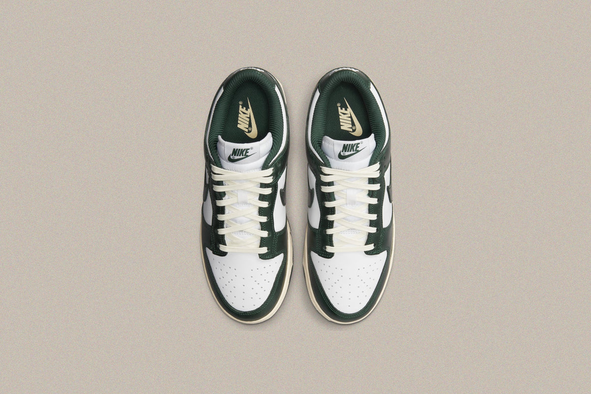Women's Dunk Low `Vintage Green` - White/Pro Green/Coconut Milk