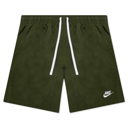 Woven Shorts - Rough Green/White