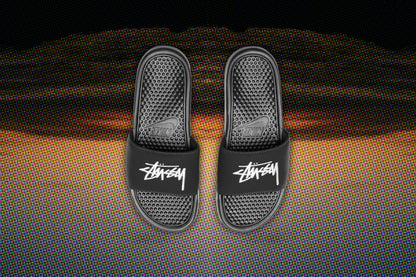 Nike x Stussy Benassi - Black/Sail