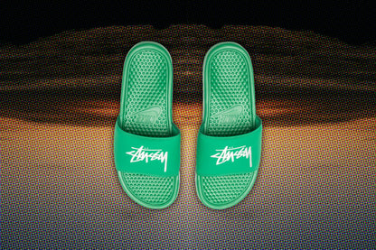 Nike x Stussy Benassi - Pine Green/Sail