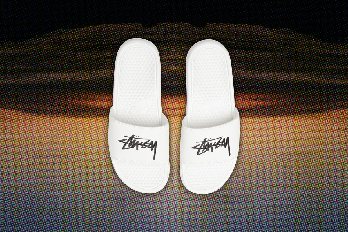 Nike x Stussy Benassi - Sail/Black