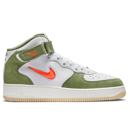 Air Force 1 Mid QS - White/Total Orange/Oil Green