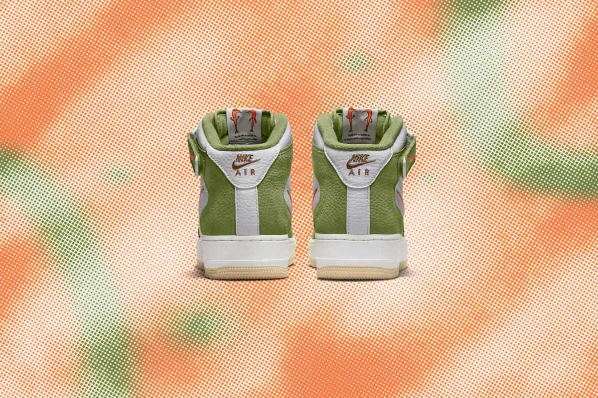 Air Force 1 Mid QS - White/Total Orange/Oil Green