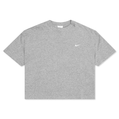 NikeLab Women's Fleece T-Shirt - Dark Grey Heather/White