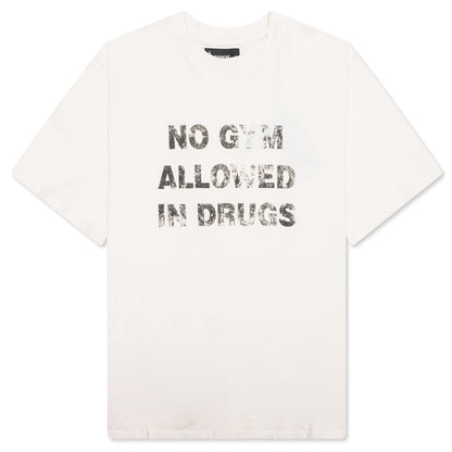 No Gym Allowed Boxy T-Shirt - Egg White