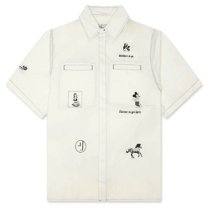 No Where Button Up - Birch