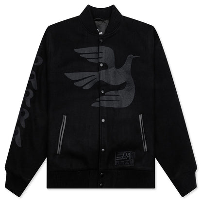 Not Movie Quality Varsity Jacket - Black