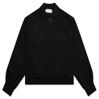 Nylon Bomber Jacket - Black