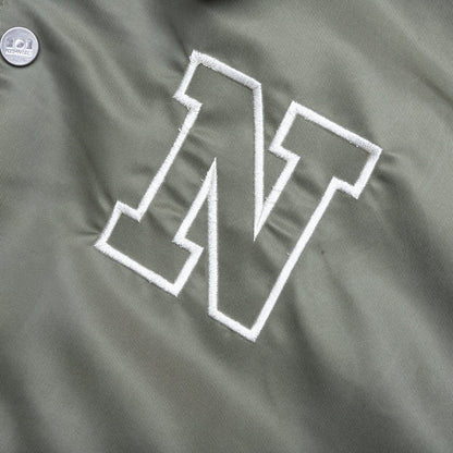 Nylon Hooded Bomber - Army Green