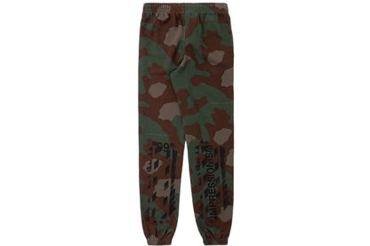 OFF WHITE IMPRESSIONISM BLACK PRINT SWEATPANTS CAMO GREEN