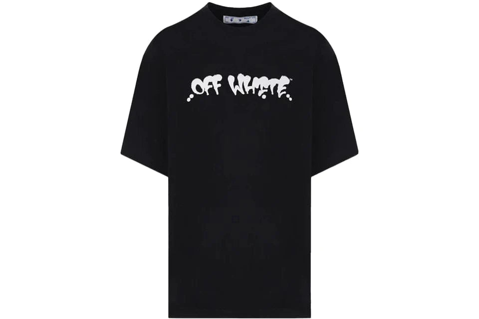 OFF WHITE GRAFFITI LOGO T-SHIRT BLACK