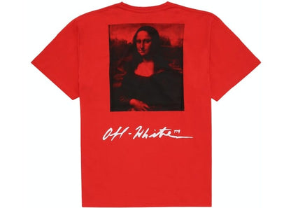 OFF WHITE OVERSIZED MONA LISA TEE RED