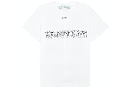 OFF WHITE FUTURE ATOMS WHITE MULTI COLOUR ARROW TEE