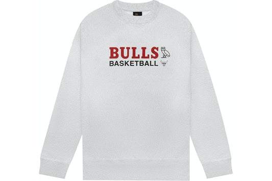 OVO X NBA CREWNECK HEATHER GREY CHICAGO BULLS