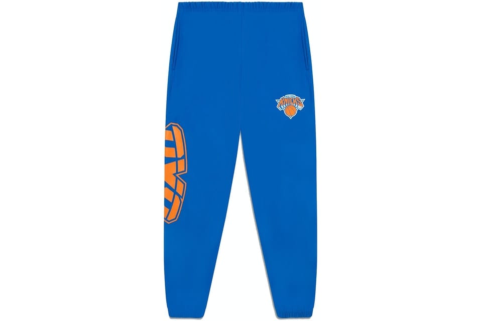 OVO X NBA NEW YORK KNICKS SWEATPANTS BLUE