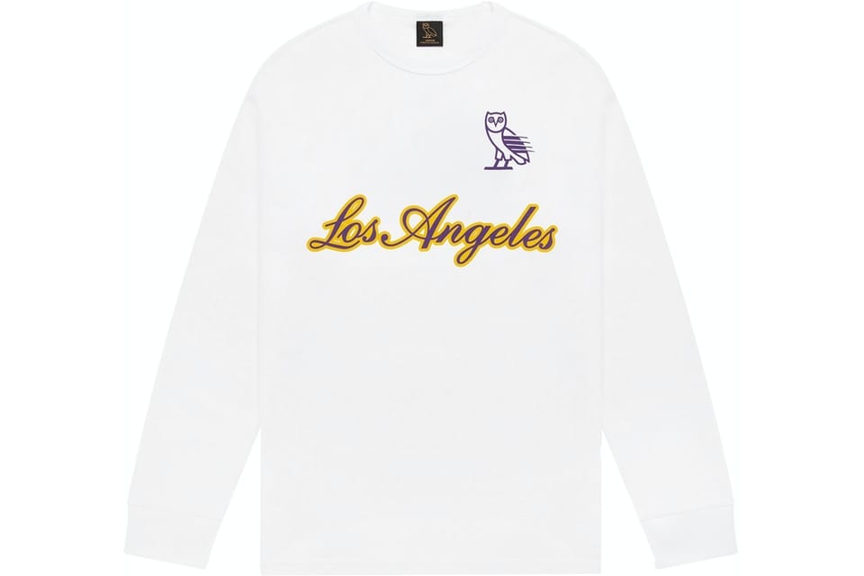OVO X NBA LONG SLEEVE T-SHIRT LA LAKERS