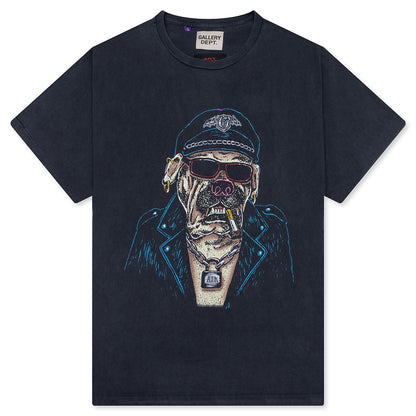 Oct Biker Dog Tee - Vintage Black