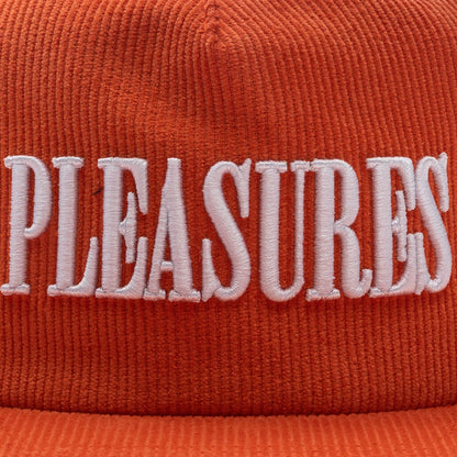 Onyx Corduroy Snapback - Safety Orange