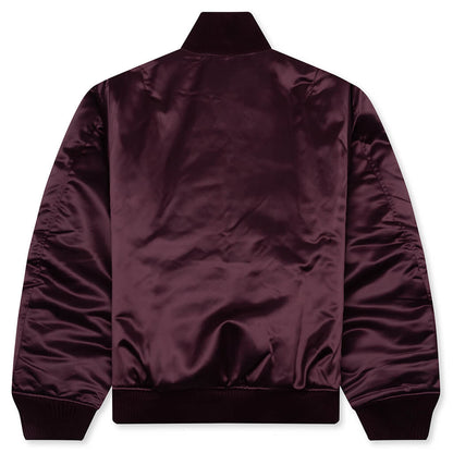 Technical Bomber Jacket - Burgundy