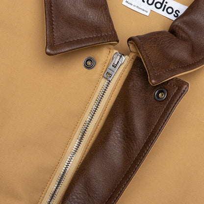 Double Cotton Satin Jacket - Sand Beige