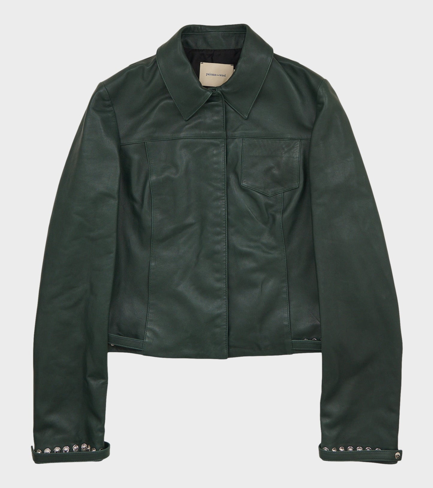 Octavia Leather Jacket Dark Green