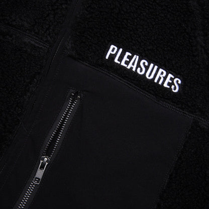 PLEASURES x Playboy Bunny Sherpa Zip Up Jacket - Black