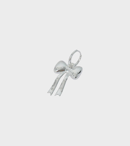 Bow Hoop Silver