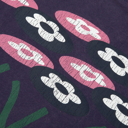 Paint Flower Bouquet Tee -  Washed Purple