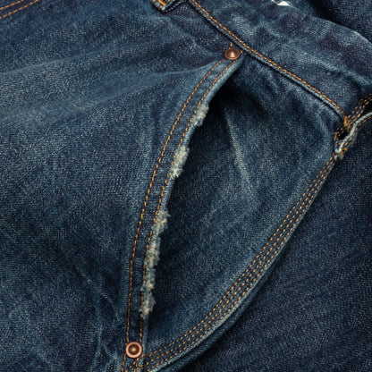 Wide-Leg Denim Pants - Blue Wash