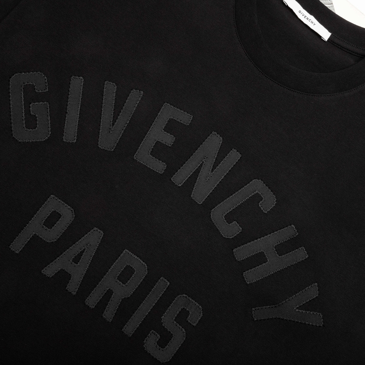 Patch Silk T-Shirt - Black