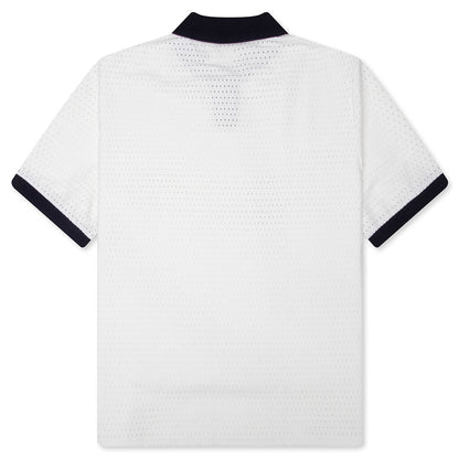 Pique Colorblock Polo - Bone