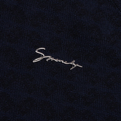 Monogram 72 Jacquard Polo - Black/Navy