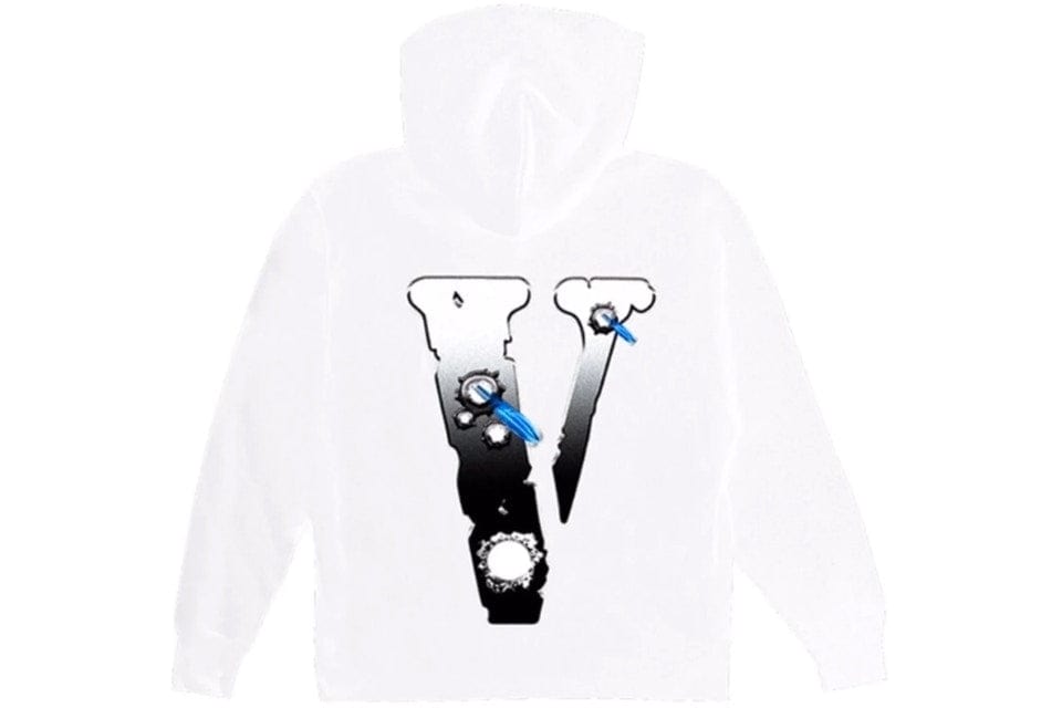 VLONE X POP SMOKE HAWK EM HOODIE WHITE