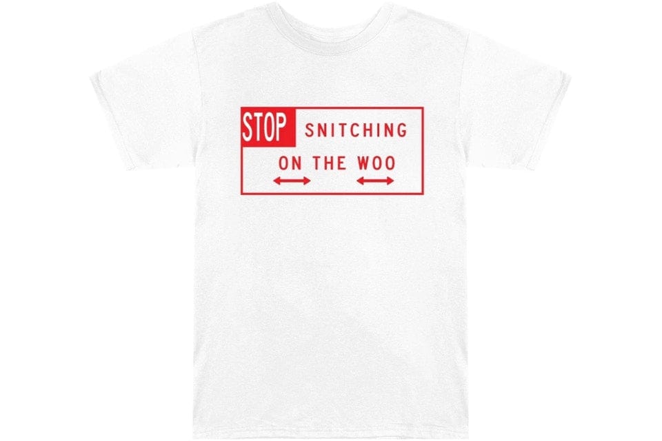 VLONE X POP SMOKE STOP SNITCHING T-SHIRT RED