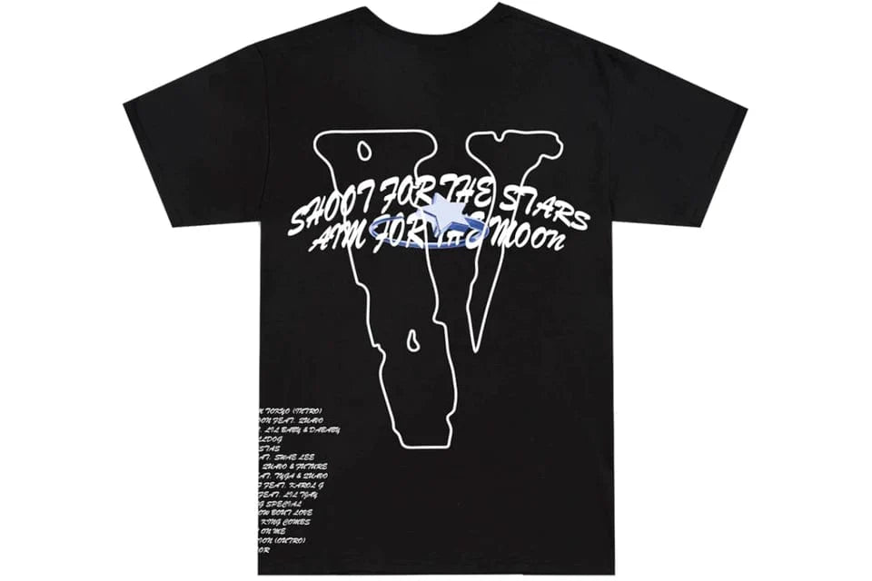 VLONE X POP SMOKE TRACKLIST TEE BLACK