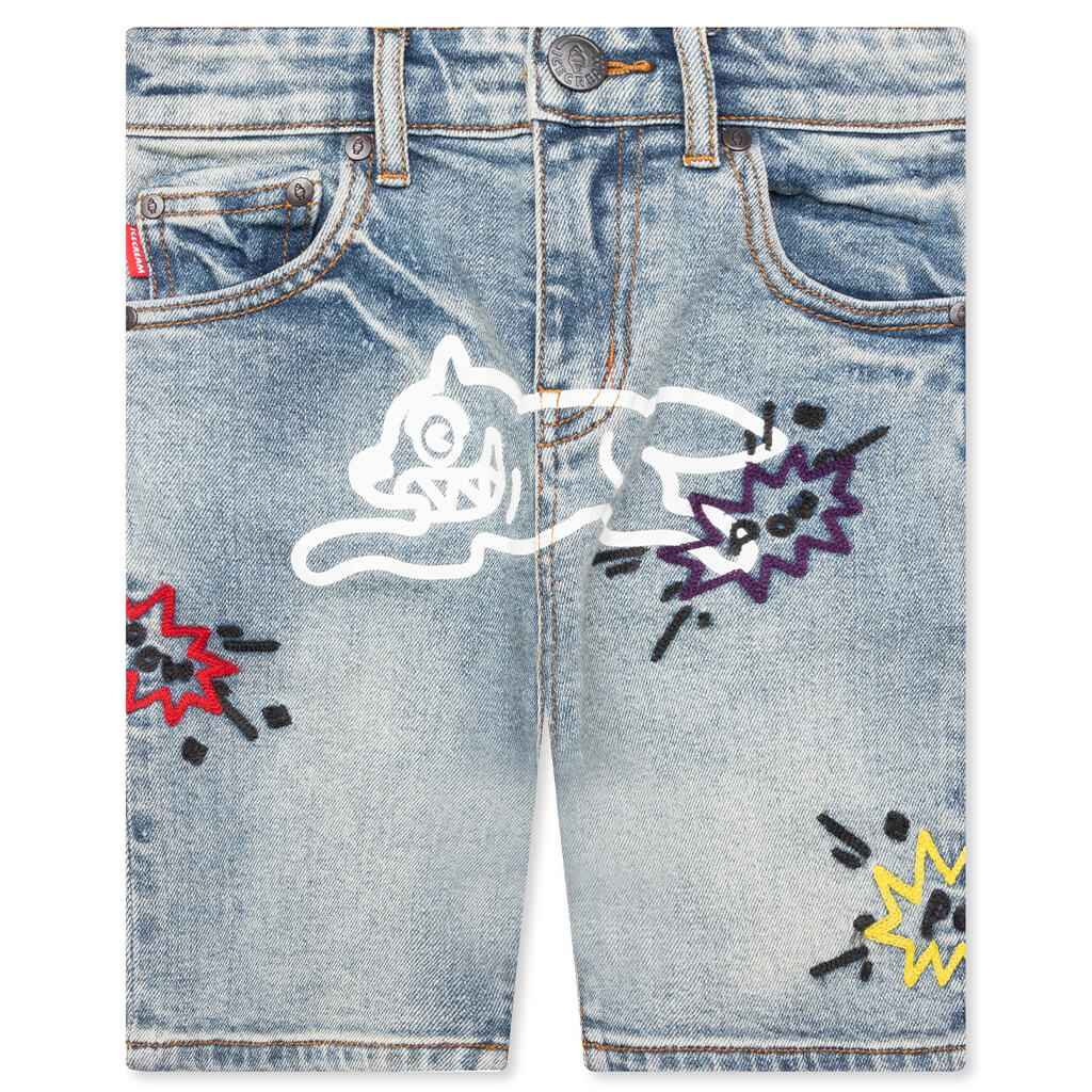 Kids Pow Jean Shorts - Blue Chocolate