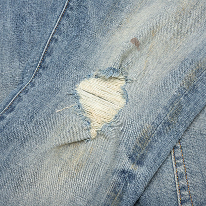 P001 - Worn Light Indigo Blowout