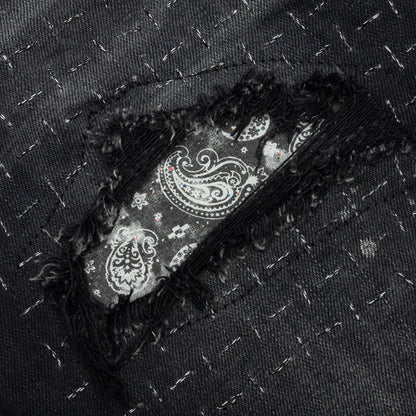 P001 - Bandana Print Patch Black