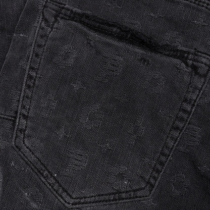 P001 - Black Wash Jacquard Monogram