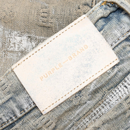 Purple Denim P001 - Holographic Earth Jacquard Monogram