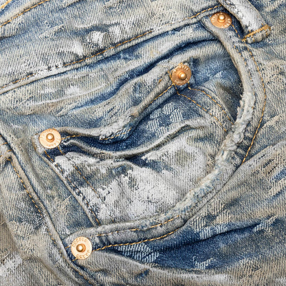 Purple Denim P001 - Holographic Earth Jacquard Monogram