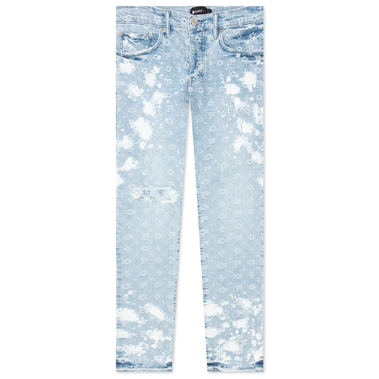 P001 - Light Indigo Bleach Jaquard Monogram