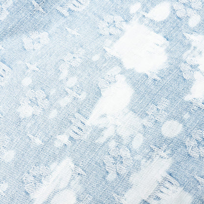 P001 - Light Indigo Bleach Jaquard Monogram