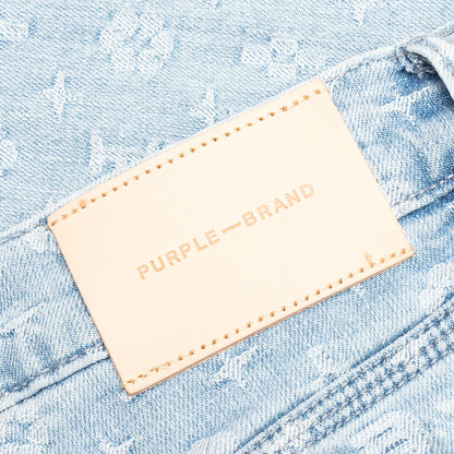 P001 - Light Indigo Bleach Jaquard Monogram