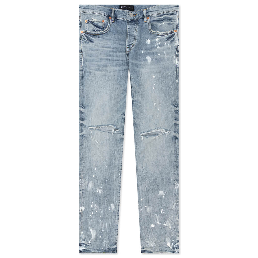 P001 - Light Indigo Knee Slit