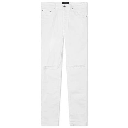 P001 - Optic White Knee Slit